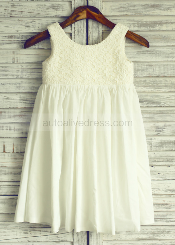 Cotton Lace Flower Girl Dress